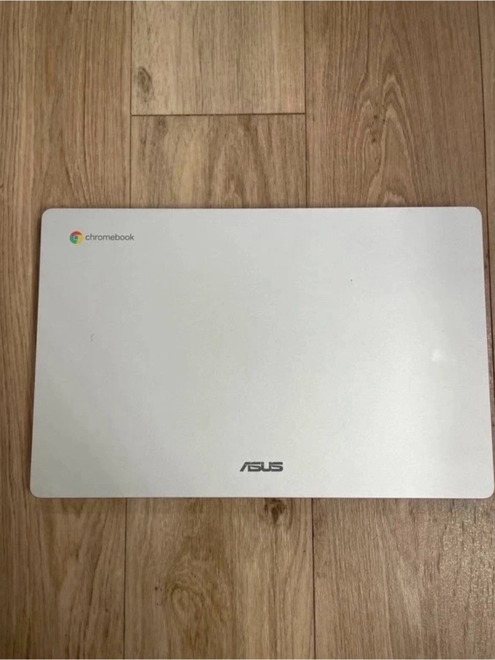 ASUS Chromebook Laptop in White Silver Finish
